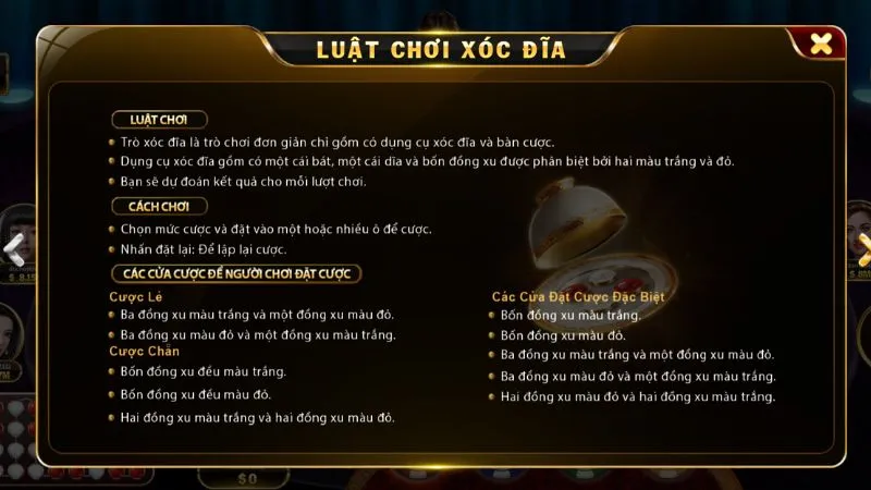 Quy tắc cơ bản khi chơi Xóc Đĩa Tydo88